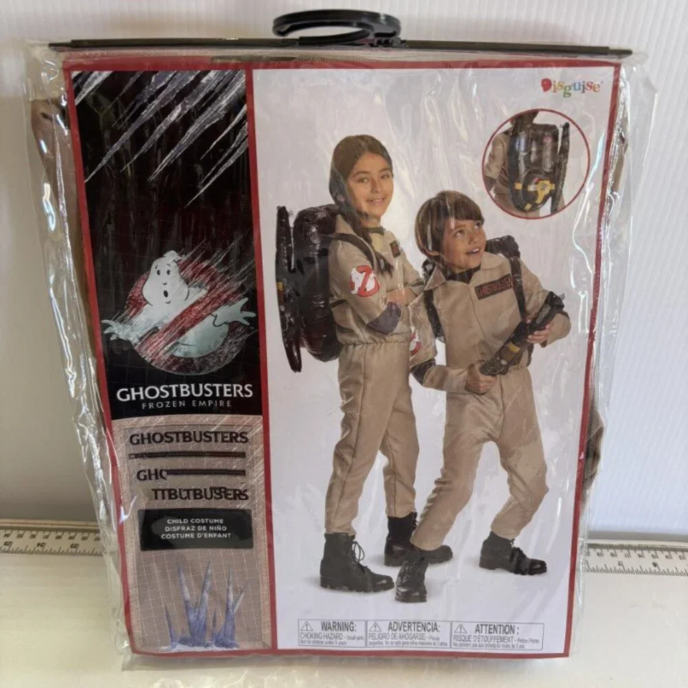 Ghostbusters Halloween Costume 10/12 Frozen Empire Jumpsuit Backpack 3 pc Unisex